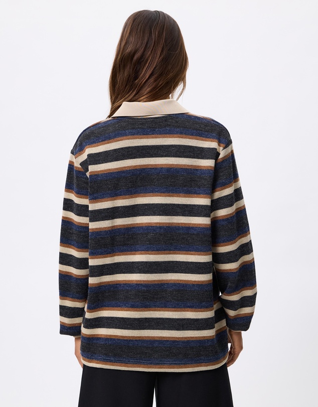 adidas Originals - Stripe Knitted Polo Top