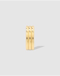 Wanderlust + Co - Triple Band Gold Ear Cuff