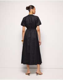 AERE - Tyrah Linen Midi Dress