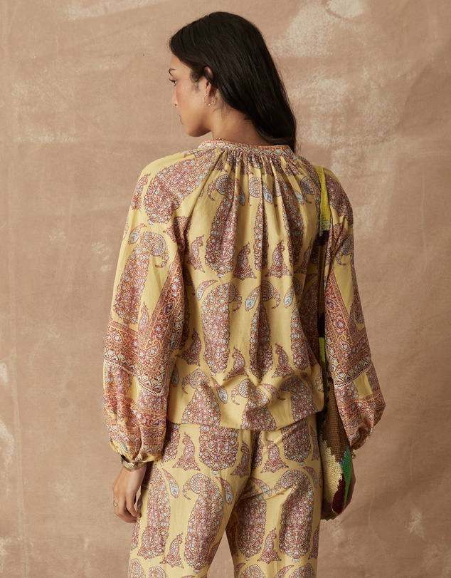 BOTEH - Calico Framed Smock Blouse