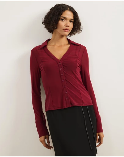 Atmos&Here - Willa Long Sleeve Mesh Shirt
