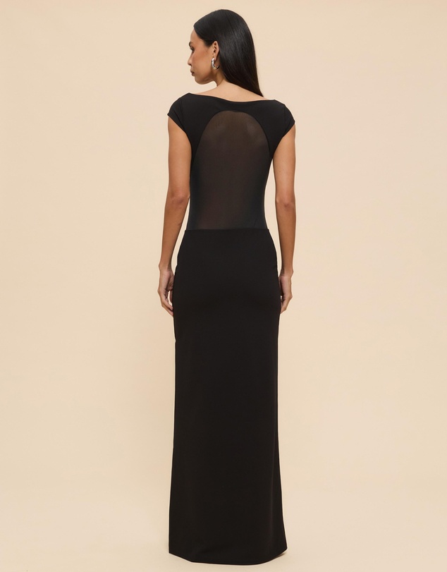 CHANCERY - Samia Short Sleeve Sheer Maxi Dress