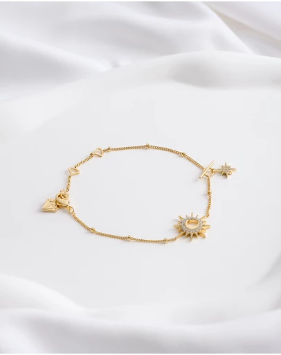 Wanderlust + Co - Sunlit Crescent Gold Bracelet