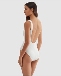 Polo Ralph Lauren - Cable Jacquard Martinique Low Back Swimsuit