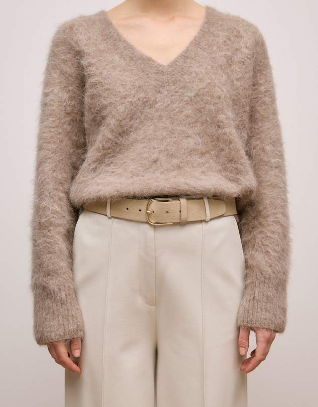 Trenery - Serin Suede Belt in Tahini
