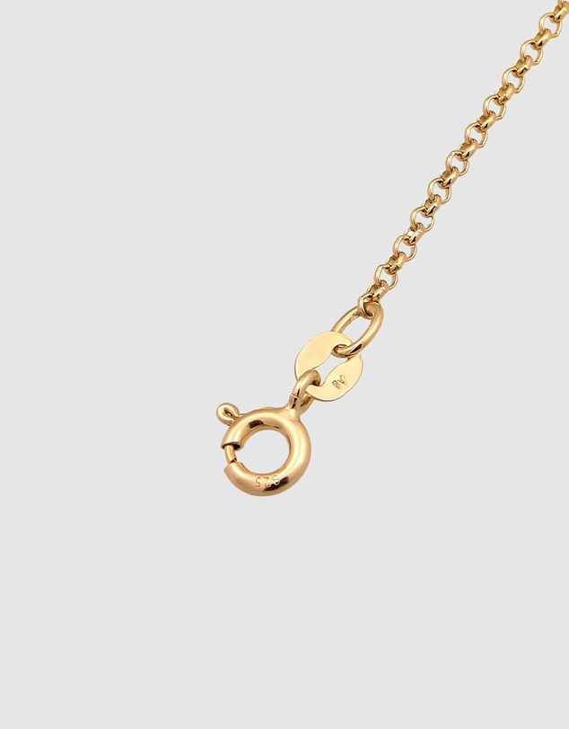 Elli Jewelry - Crescent Moon Kids Bracelet in Gold-Plated 925 Silver