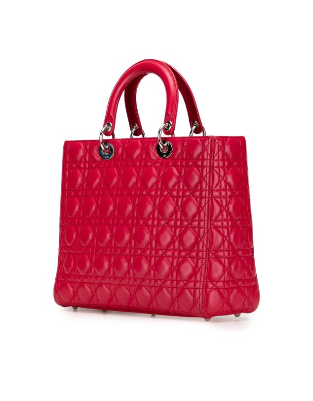 Pre-Loved by Azura Reborn - Pre-Loved Large Lambskin Cannage Lady Dior