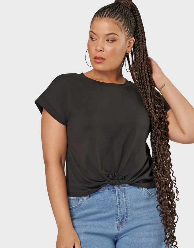 Sunday In The City - Fearless Crop Twist Tee