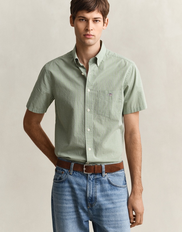 Gant - Classic Poplin Gingham Short Sleeve Shirt