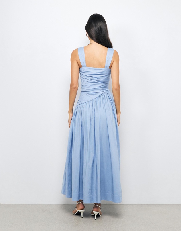 AERE - Kylara Ruched Midi Dress