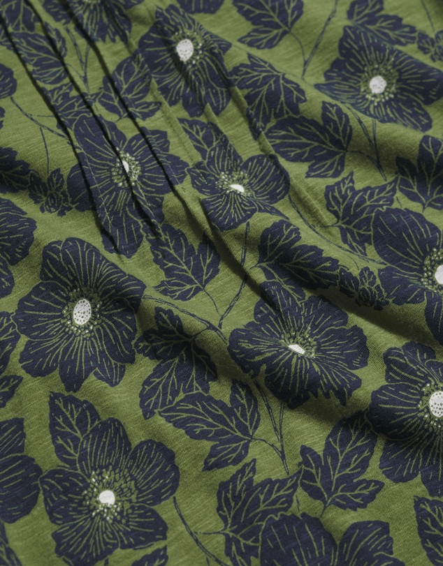 Seasalt - Seasalt Cornwall Green Penhollow Top in Organic Cotton Jersey