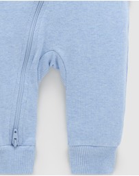 Purebaby - Ribbed Zip Growsuit -Kids-Babies