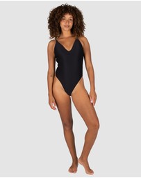 Baku Swimwear - Rococco Deep V Neck Cheeky One Piece Swimsuit