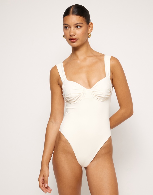 AERE - Ruched Underwire Swimsuit