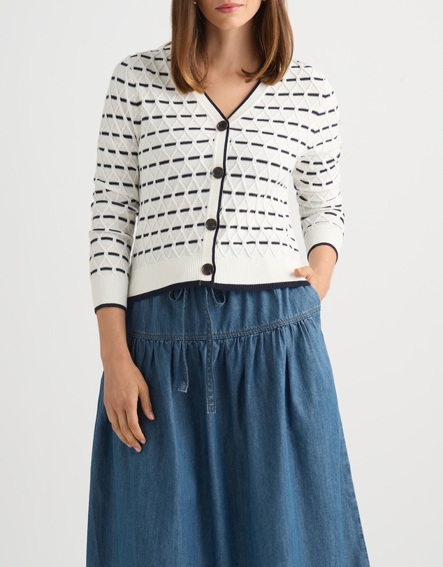 David Lawrence - Decora Cable Knit Cardigan