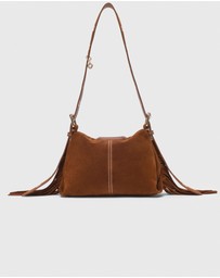Maje - Topstitched Suede Miss M Mini Bag