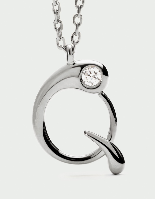PDPAOLA - Initial 2026 Q Silver Pendant Necklace