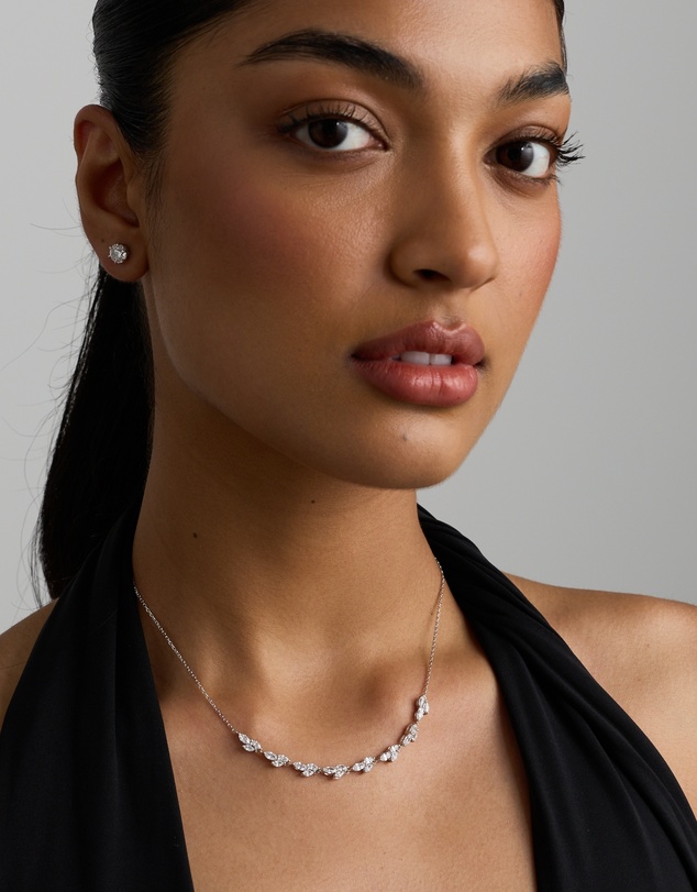Michael Hill - Cubic Zirconia Vine Necklace in Sterling Silver