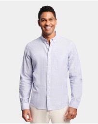Brooksfield - TEXTURED LONG SLEEVE CASUAL SHIRT