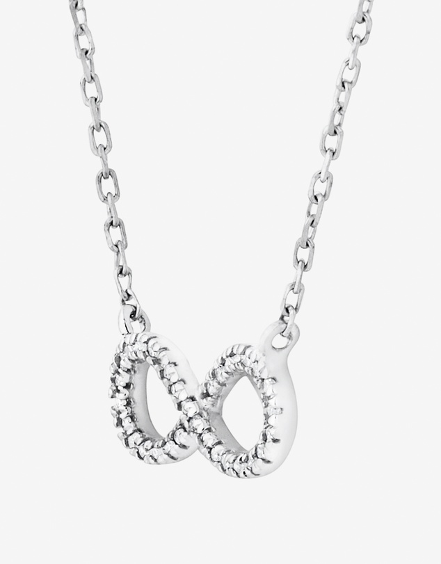 Michael Hill - Infinity Necklace with Diamonds in Sterling Silver