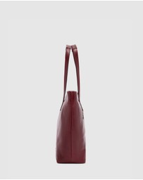 Florence - The Beatrice Red Leather Tote Laptop Bag