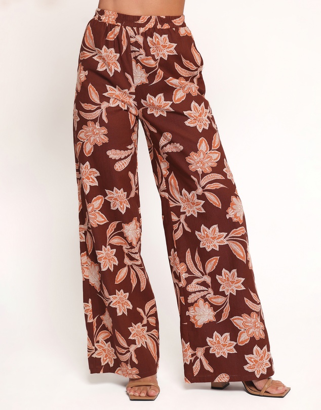 Petal & Pup - Samira Wide Leg Pant - Orange Floral