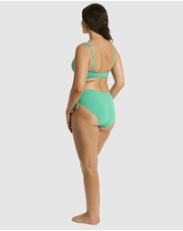 Sea Level Australia - Essentials Edit Cross Front Multifit Bra Top Evergreen