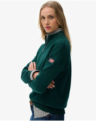 Superdry - Slouchy Knitted Half Zip
