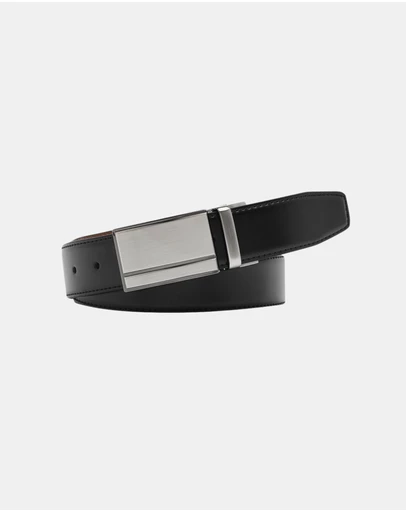Buckle - Cedar. Australian Made Reversible Leather Belt. 35mm width.