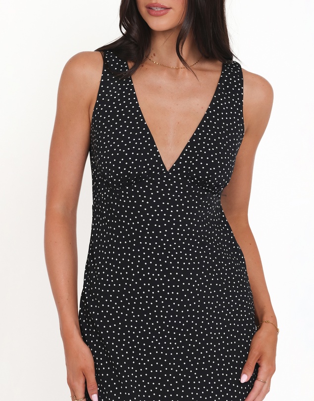 Petal & Pup - Mirae Maxi Dress - Black Polka Dot