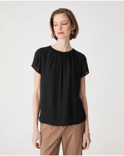 Forcast - Angela Gathered Neck Top