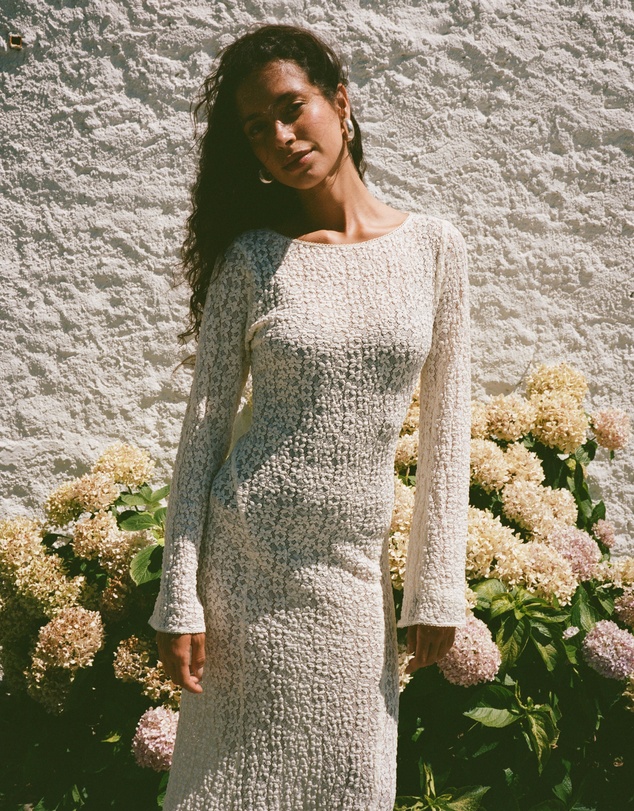 KINGA CSILLA - Tarot Lace Cherry Maxi Dress
