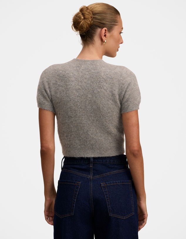 Forever New - Juniper Button Through Knitted T-shirt