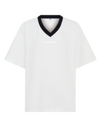 SSAINT - Reflective V Neck Tee White