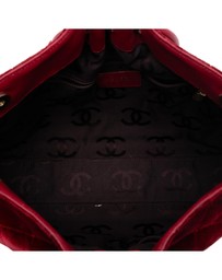 Pre-Loved by Azura Reborn - Pre-Loved CC Quilted Velvet Top Handle Bag