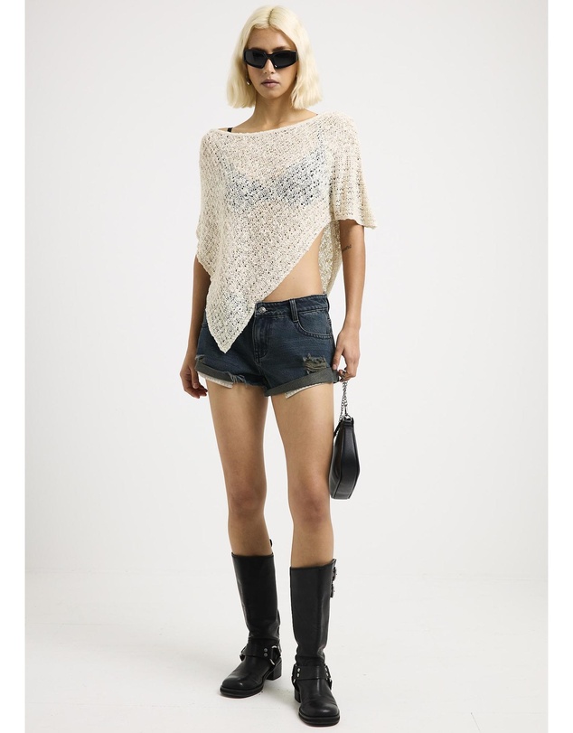 Neon Hart - Faye Open Knit Poncho