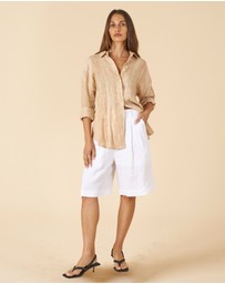 CAMIXA - Exalina Oversized Crinkle Linen Shirt