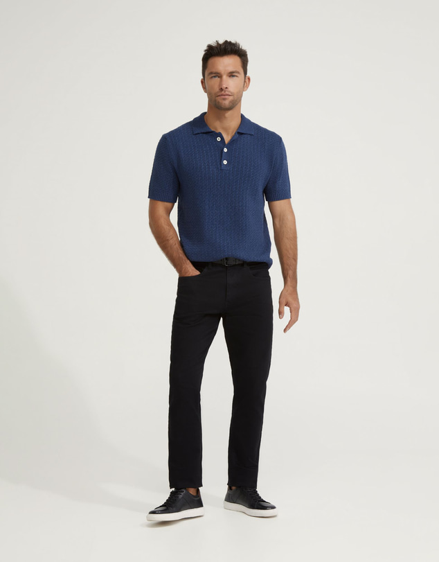Oxford - Harrison Cable Knit Polo