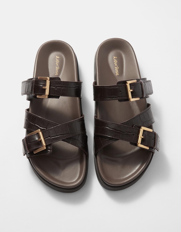 & Other Stories - Cross-Strap Leather Sandals