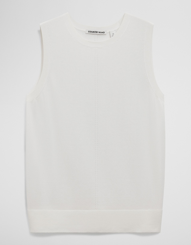 Country Road - Pointelle Detail Neck Tank