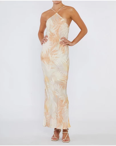 Amelius - Yasmine Printed Halter Maxi Dress