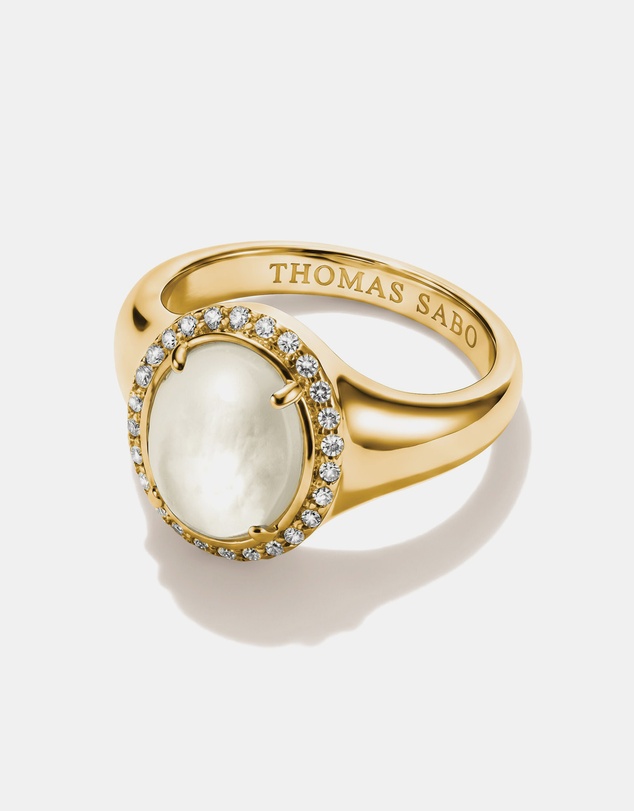 THOMAS SABO - THOMAS SABO Halo ring with mother-of-pearl and zirconia