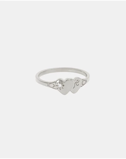 By Charlotte - Forever Intertwined Heart Signet Ring