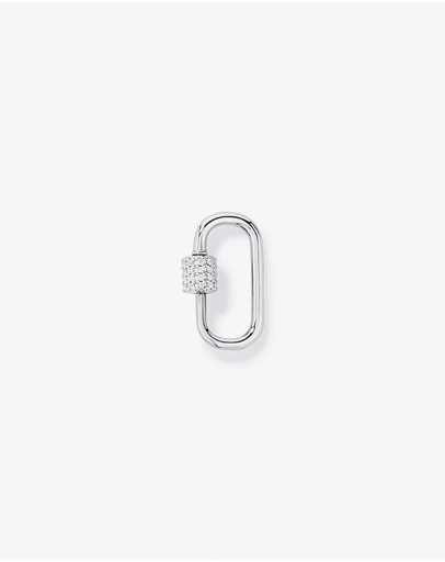 Michael Hill - Carabiner Micro Connector with Pavé Cubic Zirconia in Sterling Silver