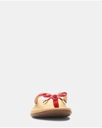 Vionic - Bella Toe Post Sandal - Red Patent