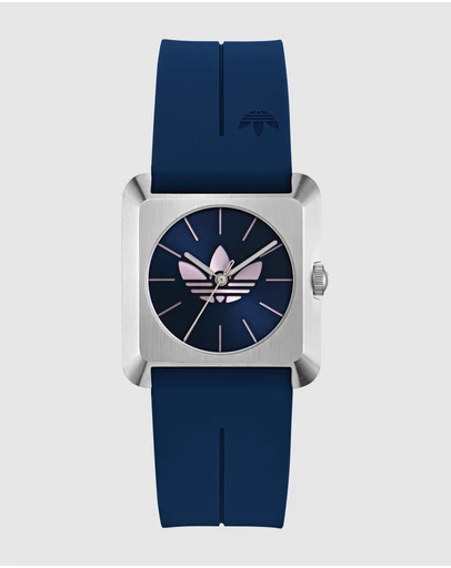 adidas Originals - Retro Pop Four 32mm Blue Silicone Strap Watch