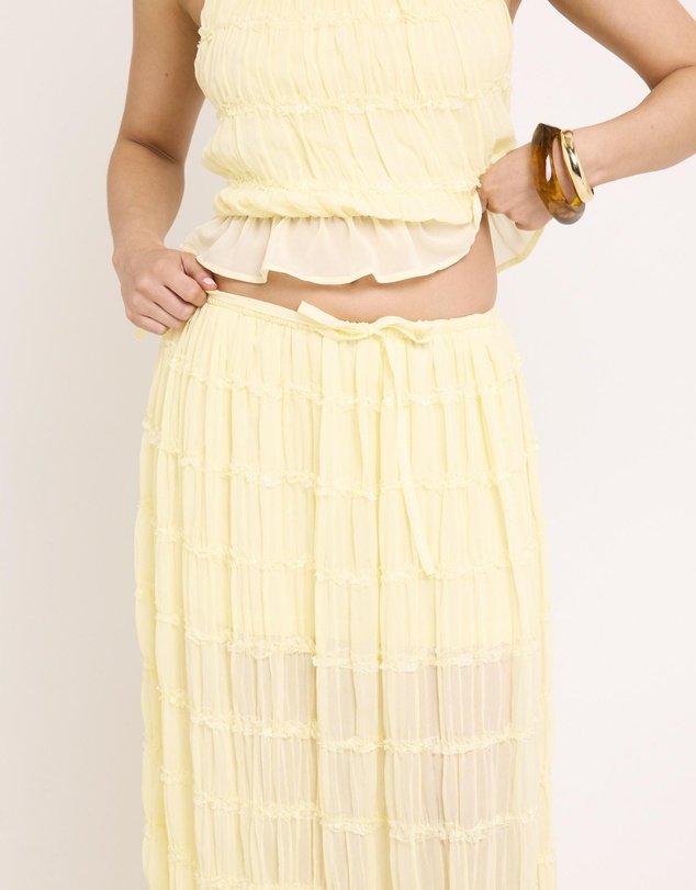 Subtitled - Alda Shirred Maxi Skirt