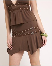 Insight - Annie Eyelet Mini Skirt