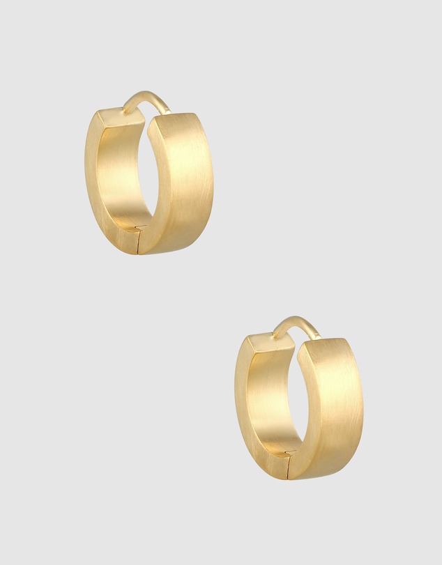 Kuzzoi - ICONIC EXCLUSIVE - Classic Hoop Earrings in Gold-Plated 925 Sterling Silver