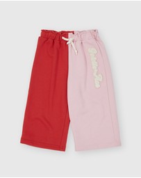 Goldie + Ace - Comfy Embroidered Wide Leg Sweatpants - Babies-Kids